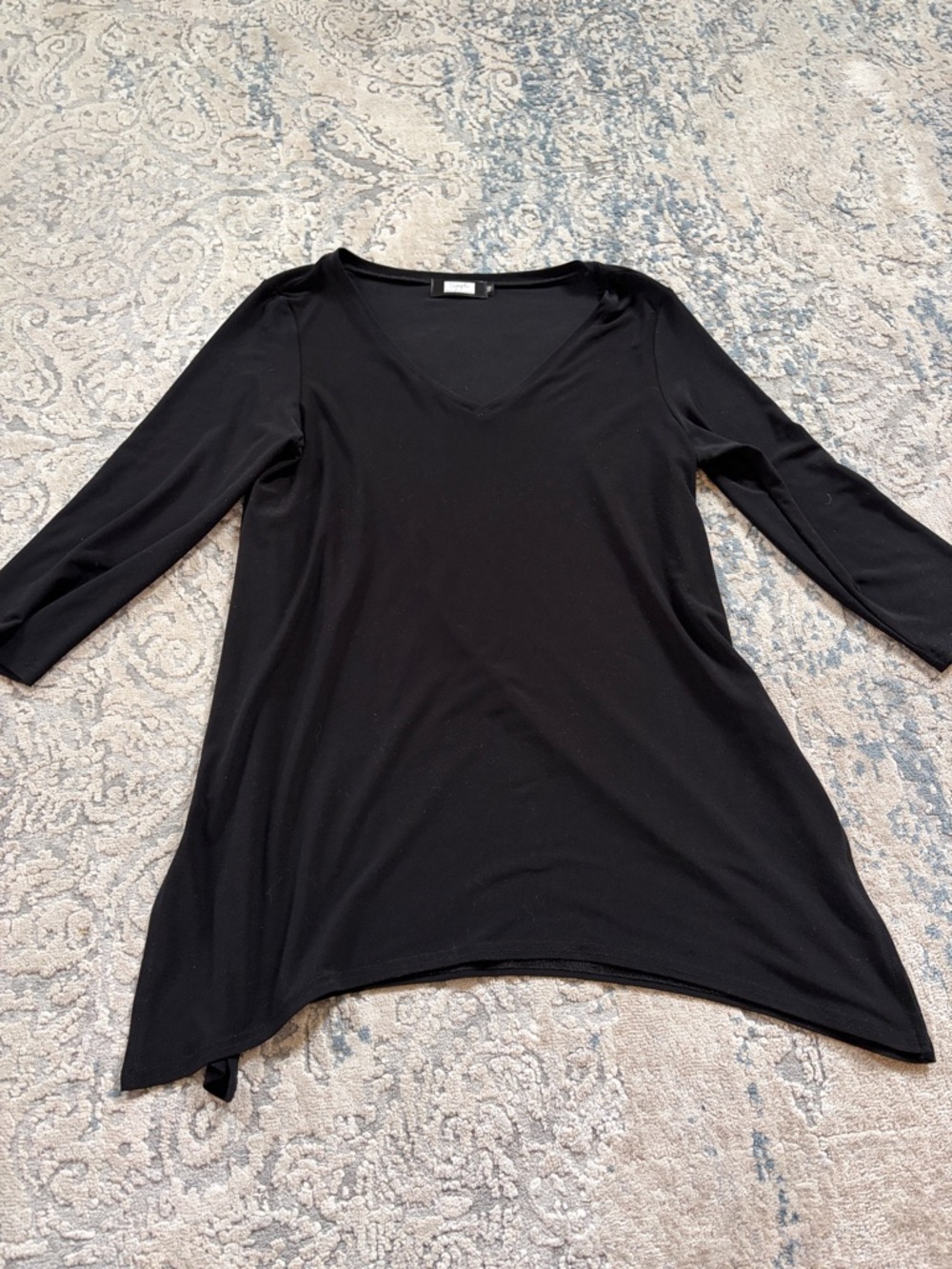 Sympli Black 3/4 Sleeve Tunic